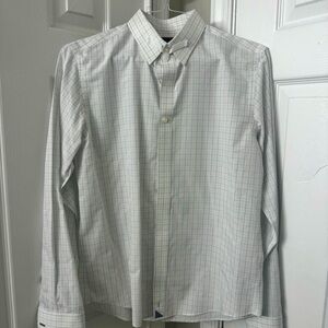 UNTUCKit White Checkered Print Men’s Button Down| Size Medium